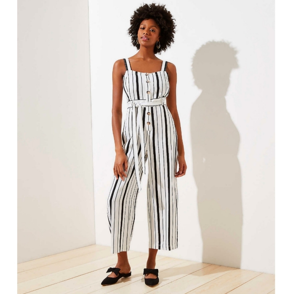 Striped  Strappy Jumpsuit
